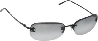 Chanel Pre-owned Accessories, female, Black, Size: ONE SIZE Pre-owned Vintage Sunglasses