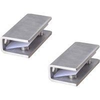 OEM Juego De 2 Clips Contempor&aacute;neos De Acero Inoxidable Para Puertas De Ducha De Cristal, Montaje En Pared, 8-12 Mm - Crezuo
