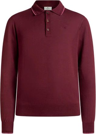 Etro Polo con ricamo Pegaso - Rosso