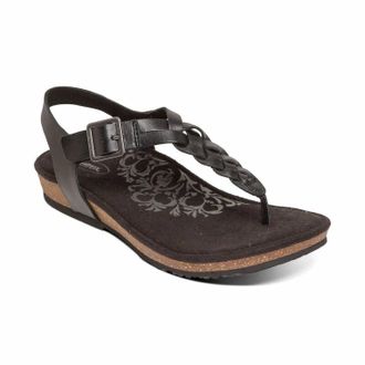 Aetrex Womens Harper Sandal In Black