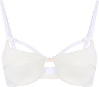 Elisabetta Franchi Ondergoed, Dames, Wit, S, Tule, BH van lichtgewicht cr&ecirc;pe en tule stoffen