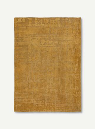 Louis De Poortere Dise&ntilde;o Baobab - Alfombra Estructura Efecto Terciopelo - Hecha En B&eacute;lgica - Acabado A Mano - Antideslizante Natural - 100% Poli&eacute;ster - Oro Madagascar -
