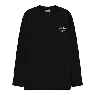 Kenzo Long Sleeve Tops, male, Black, Size: XL Boke Heart Relax Long Sleeve T-shirt