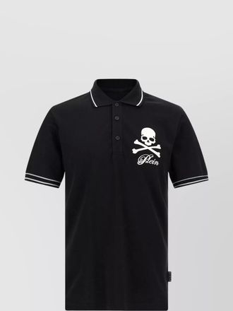 Philipp Plein skull & bones polo shirt