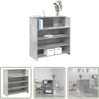vidaXL vidaXL Bancone reception cemento - Banco Reception Grigio Cemento 100x50x103,5cm Legno Multistrato