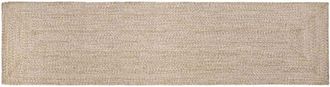 vidaXL Rug Natural and white 80 x 400 cm Jute vidaXL