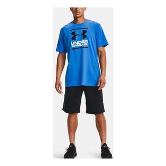Under Armour Mens Under Armour Gl Foundation Casual Round Neck Sports Breathable Short Sleeve Blue 1326849-787