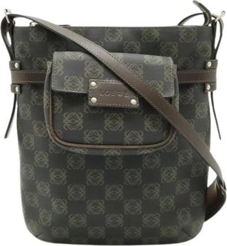 Loewe Pre-owned Leren Schoudertas - Dames - Vintage Schoudertas - Zwart - ONE Size - Leer - Vintage