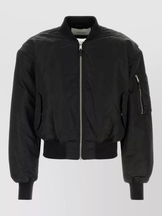 Entire studios nylon bomber jacket ribbed cuffs hem pocket