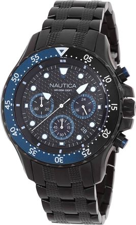 Nautica Nst Chronograph Quartz Black Dial Mens Watch NAPNSF406