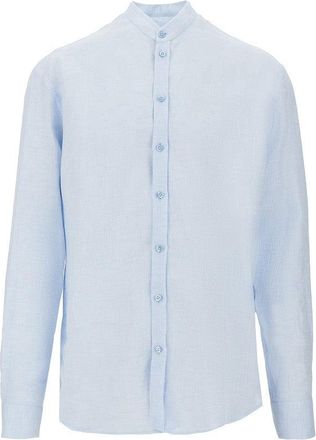 Emporio Armani Guru collar linen shirt Man XXL