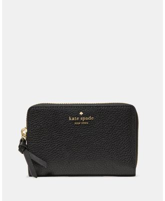 Kate Spade New York Womens Knott Medium Wallet - Black Leather - One Size