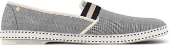 Rivieras Shoes Canvas Oxford Loafer with Striped Elastic Band in Black at Nordstrom, Size 38