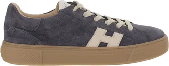 Hogan Suede Low-Top Sneakers With Chunky Rubber Sole And Logo Detail
