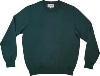 MC2 Saint Barth Regent Merino Sweater - Heren - Ronde hals truien - Groen - 2XL - Wol - Truien & Vesten