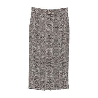 Elisabetta Franchi Midi Skirts, female, Gray, Size: S Midi Skirt