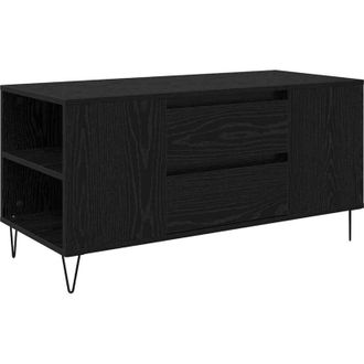 vidaXL Coffee Table Black Oak 102 x 44.5 x 50 cm Engineered Wood vidaXL