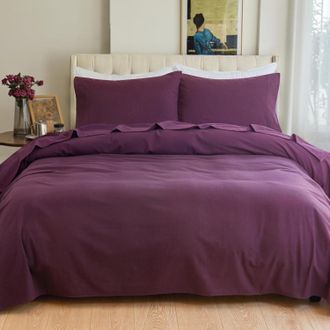 Elegant Comfort 4-Piece Cotton Flannel Sheet Set - 100% Turkish Cotton