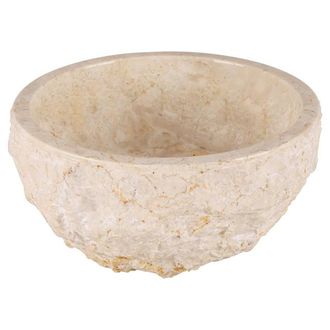 Differnz ASTI Waskom - 38cm - gepolijst natuursteen - beige