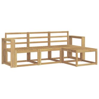 vidaXL Conjunto De Sof&aacute;s De Exterior 4 Pcs Blanco Vidaxl