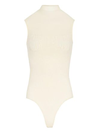 Jean Paul Gaultier mesh flocked bodysuit - Neutrals