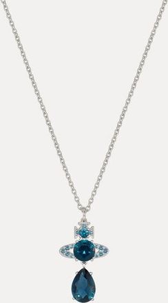 Vivienne Westwood Ismene Drop Pendant Necklace Platinum-dark-blue-cz Platinum-dark-blue-cz Women