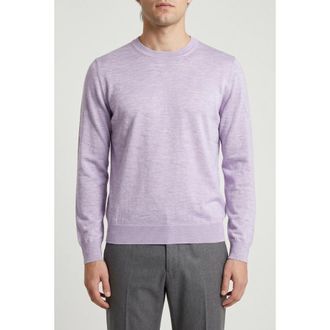 Brunello Cucinelli Lavender Cashmere Crewneck Sweater, Brand Size 48 (US Size 38)