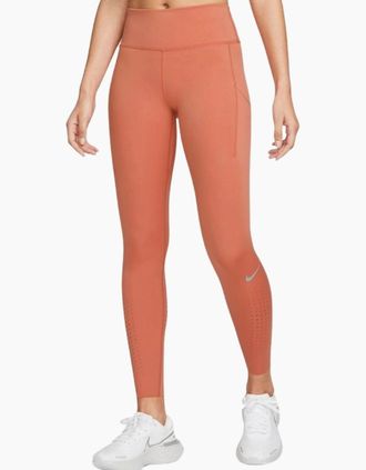 Nike Womens Nike Epic Luxe Peach Leggings - Orange - Size: 16/18/16