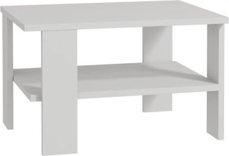 Calicosy Mesa de centro con 1 estante l60 cm - Blanco