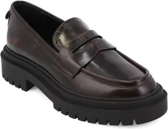 Mia Henrik Platform Penny Loafer in Wine at Nordstrom, Size 7.5