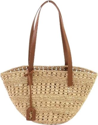 Saint Laurent Pre-owned Tote Bags, female, Beige, Size: ONE SIZE Pre-owned Vintage Tote Bag