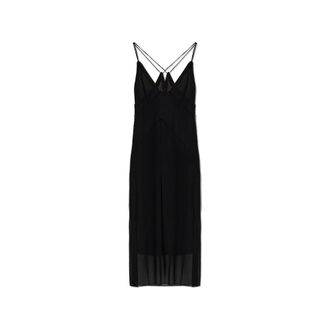 AllSaints Vestido midi Fawn - Dresses - Mujer - Negro - 2XS