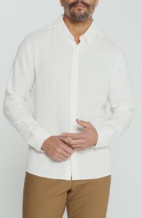 7 Diamonds Oasis Linen Blend Button-Up Shirt in White at Nordstrom, Size Xx-Large