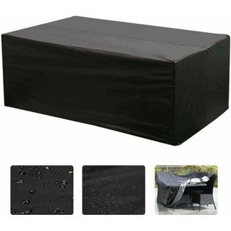 OEM Funda Rectangular Oxford Para Mesa De Jard&iacute;n, Protecci&oacute;n Uv (negra) - 24x2x16x2x100 Cm - Crezuo