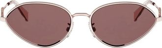 Celine Celine - Wired Cat-Eye Zonnebril - Dames - Accessoires - Geel - Maat: ONE Size