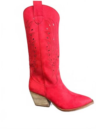 Mi.iM Womens Rodeo Ready Western Boots In Red