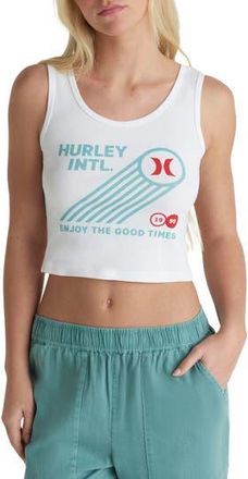 Hurley Championship Scoop Crop Tank in White at Nordstrom Rack, Size X-Small