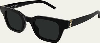 Saint Laurent Corner Angle 47mm Rectangular Sunglasses