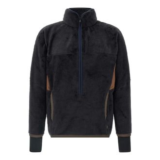 Moncler Light Jackets, male, Purple, XL, High Loft Velvet Fleece Sweatshirt