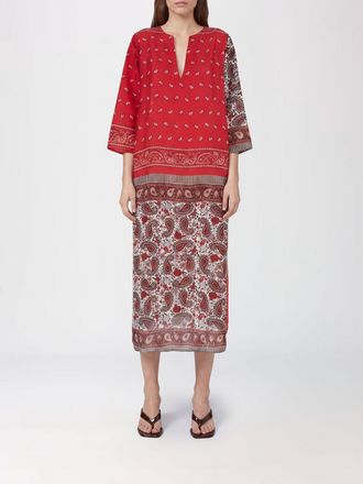 P.A.R.O.S.H. P. A.R. O.S. H. Tunica midi in seta con stampa paisley e scollo a V