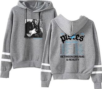 Generic J Arthur The Pisces World Tour 2025 Fashion Mens Hoodie Casual Loose Tracksuit (Grey,S)