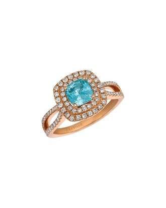 Le Vian 14K Strawberry Gold 1.76 Ct. Tw. Diamond & Blue Zircon Ring