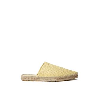 Bottega Veneta Schoenen, Dames, Geel, 39 EU, Leer, Lagoon Intreccio Espadrilles