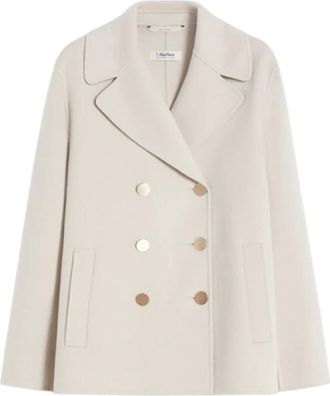 Max Mara Dames, Jassen, Beige, Maat: XS Wol