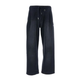 Wooyoungmi Sweatpants, male, Blue, Size: S Wide Cotton Sweatpants