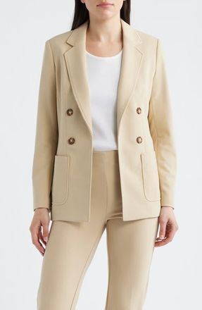 Anne Klein Double Breasted Blazer in Safari at Nordstrom, Size Xx-Small