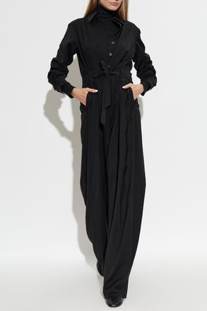 Max Mara Zigrino Wool Jumpsuit, Womens, Black