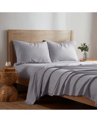 Kathy Ireland 4Pc Herringbone Twill Rich Cotton Sheet Set