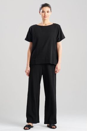 Natori Onsen Wedge Top in Black at Nordstrom, Size Medium