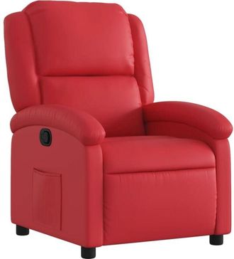 vidaXL Sillón reclinable de cuero sintético rojo Vidaxl